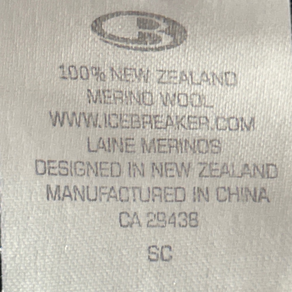 Icebreaker Pure Merino‎ Wool Bodyfit 200 1/4 Zip Base Layer Top Black Slim Fit S - Picture 13 of 13
